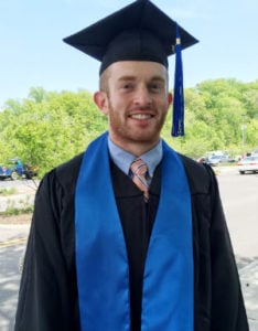 Nathan Murphy at USI graduation